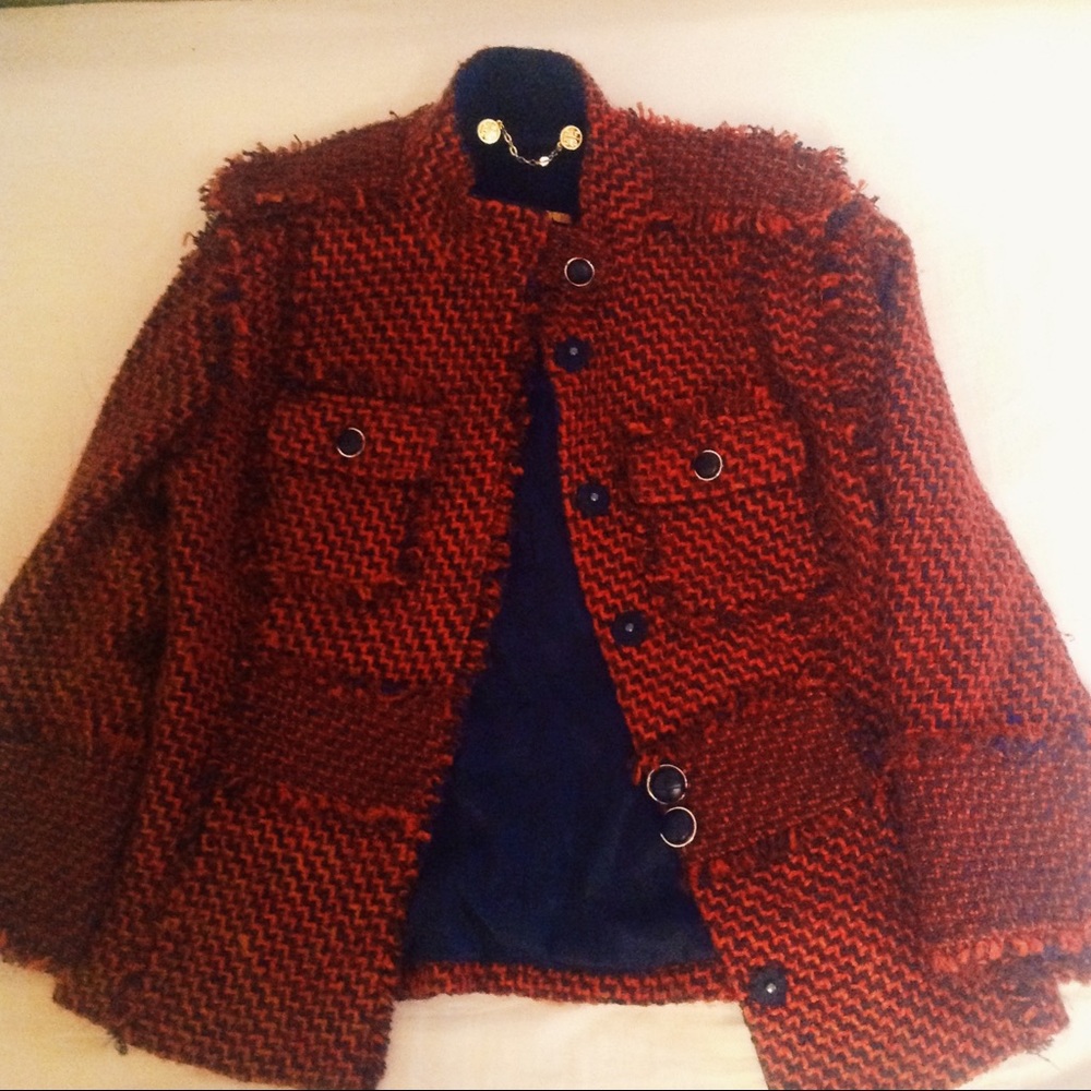 Red & Black Tory Burch Jacket
